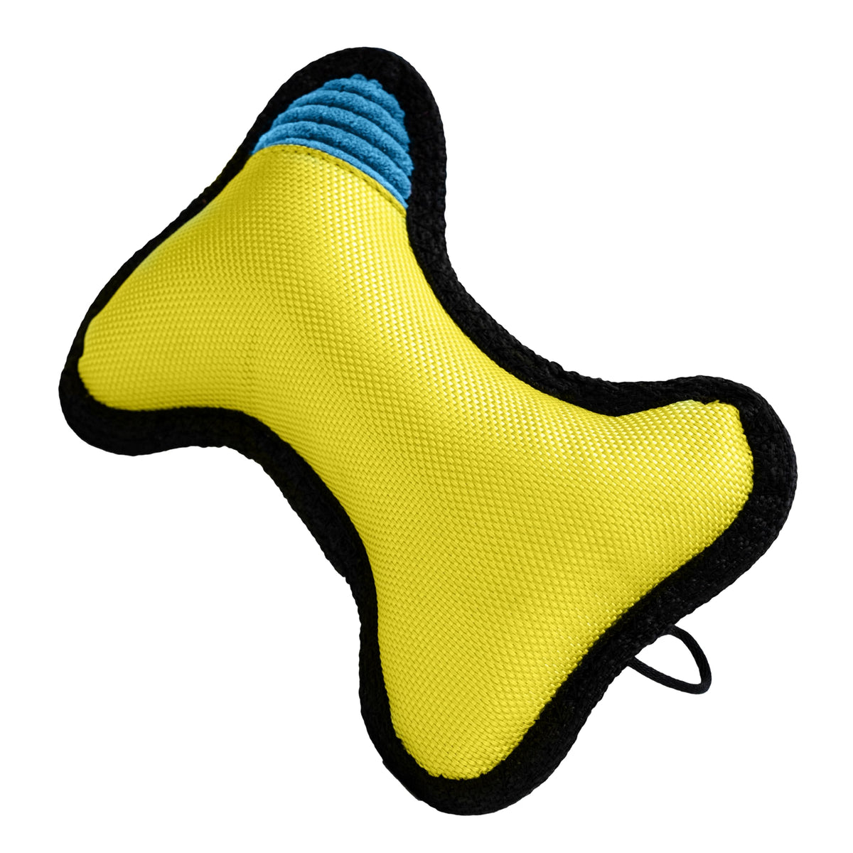 Pawty Dog Toys - PAWTY Bone - Tough Chew Resistant Dog Toy - The Ultimate Dog Toy for Aggressive Chewers - Durable Heavy Duty Dog Toy - Chew Toy for Strong Chewers (Yellow/Blue)