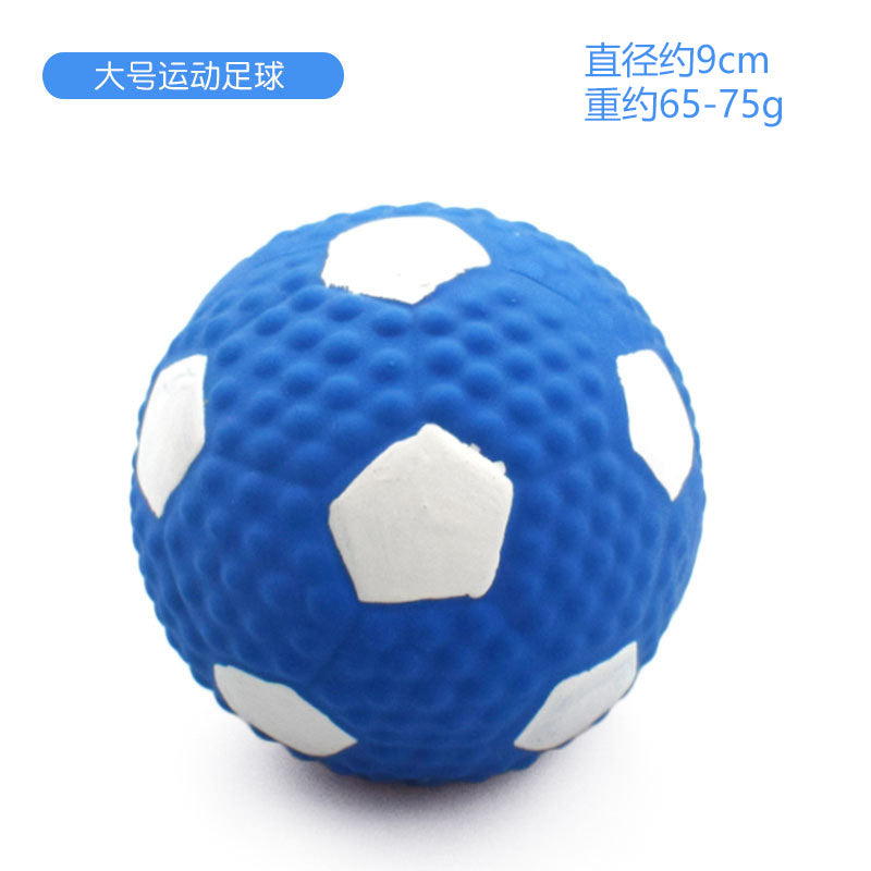Squeaky Latex Sports Ball Chew Toy — Football, Rugby & More