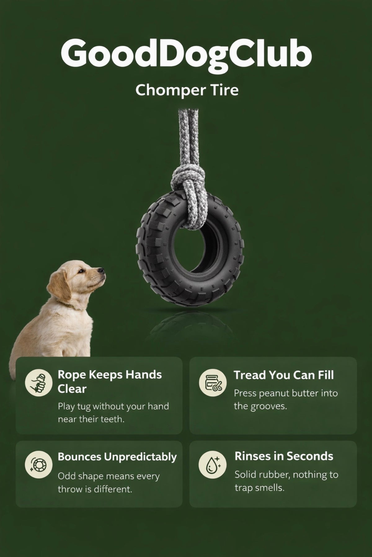 Chomper Tire—(20-100lbs+)