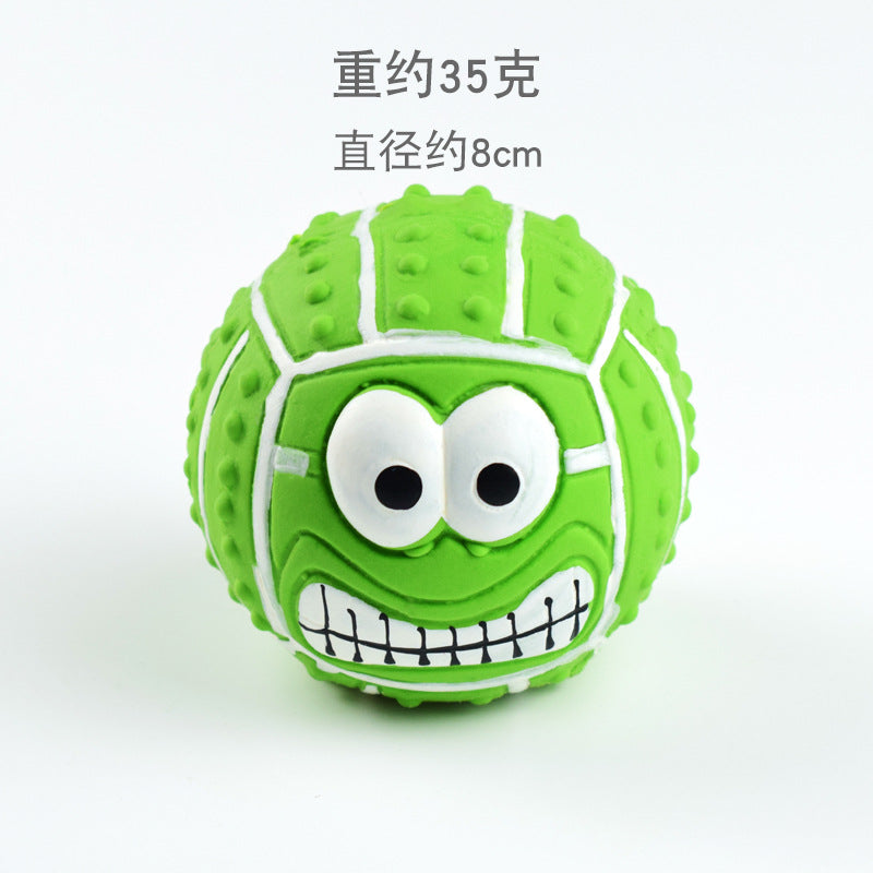 Squeaky Latex Sports Ball Chew Toy — Football, Rugby & More