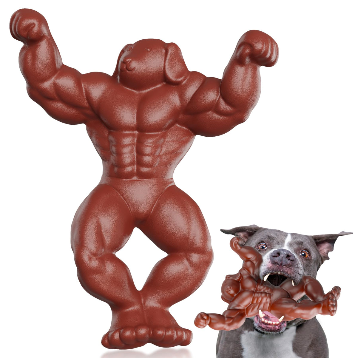 TWINKOPAT Indestructible Dog Toys for Large Dogs Hard Dog Chew Toys for Aggressive Chewers Dog Toy Tough Super Dogpowerman Nylon Bone for Big Dogs Heavy Duty to Keep Busy Beef Flavored