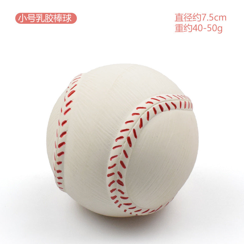 Squeaky Latex Sports Ball Chew Toy — Football, Rugby & More