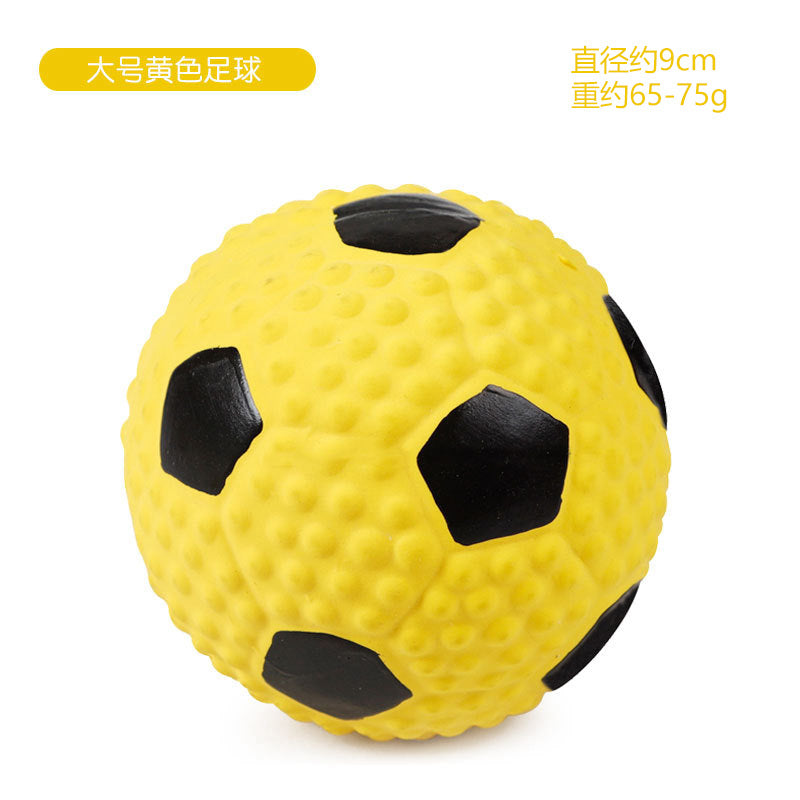 Squeaky Latex Sports Ball Chew Toy — Football, Rugby & More
