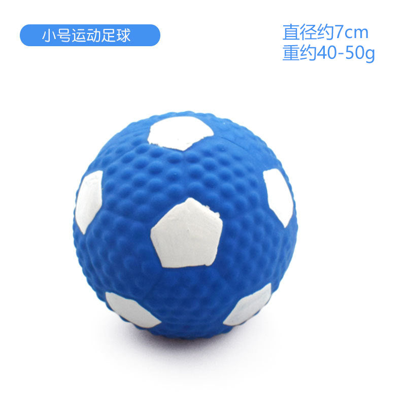 Squeaky Latex Sports Ball Chew Toy — Football, Rugby & More