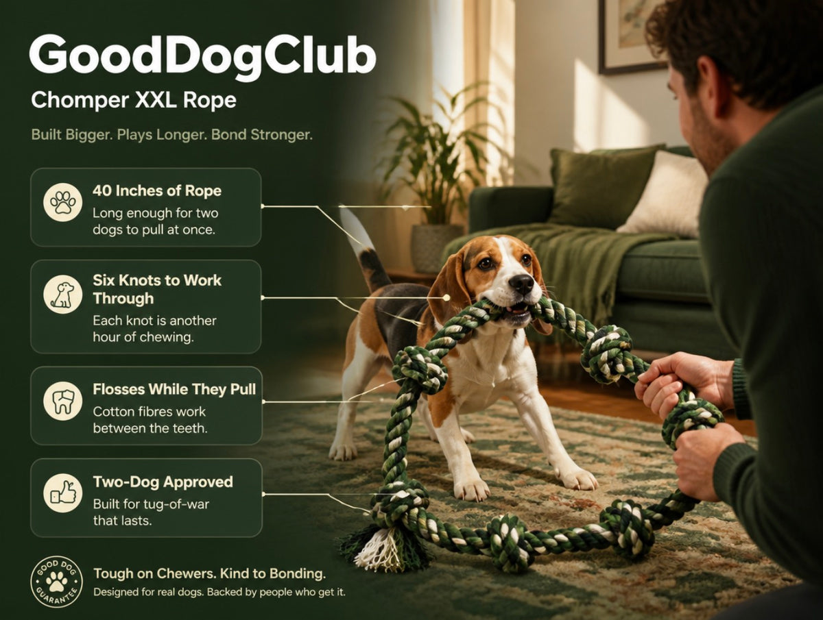 Chomper XXL tug rope—(20-100lbs+)