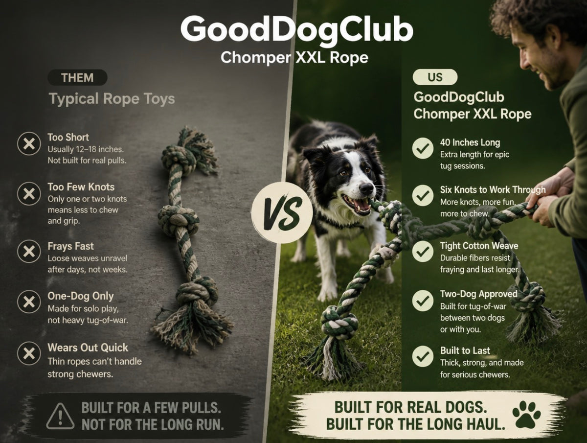 Chomper XXL tug rope—(20-100lbs+)