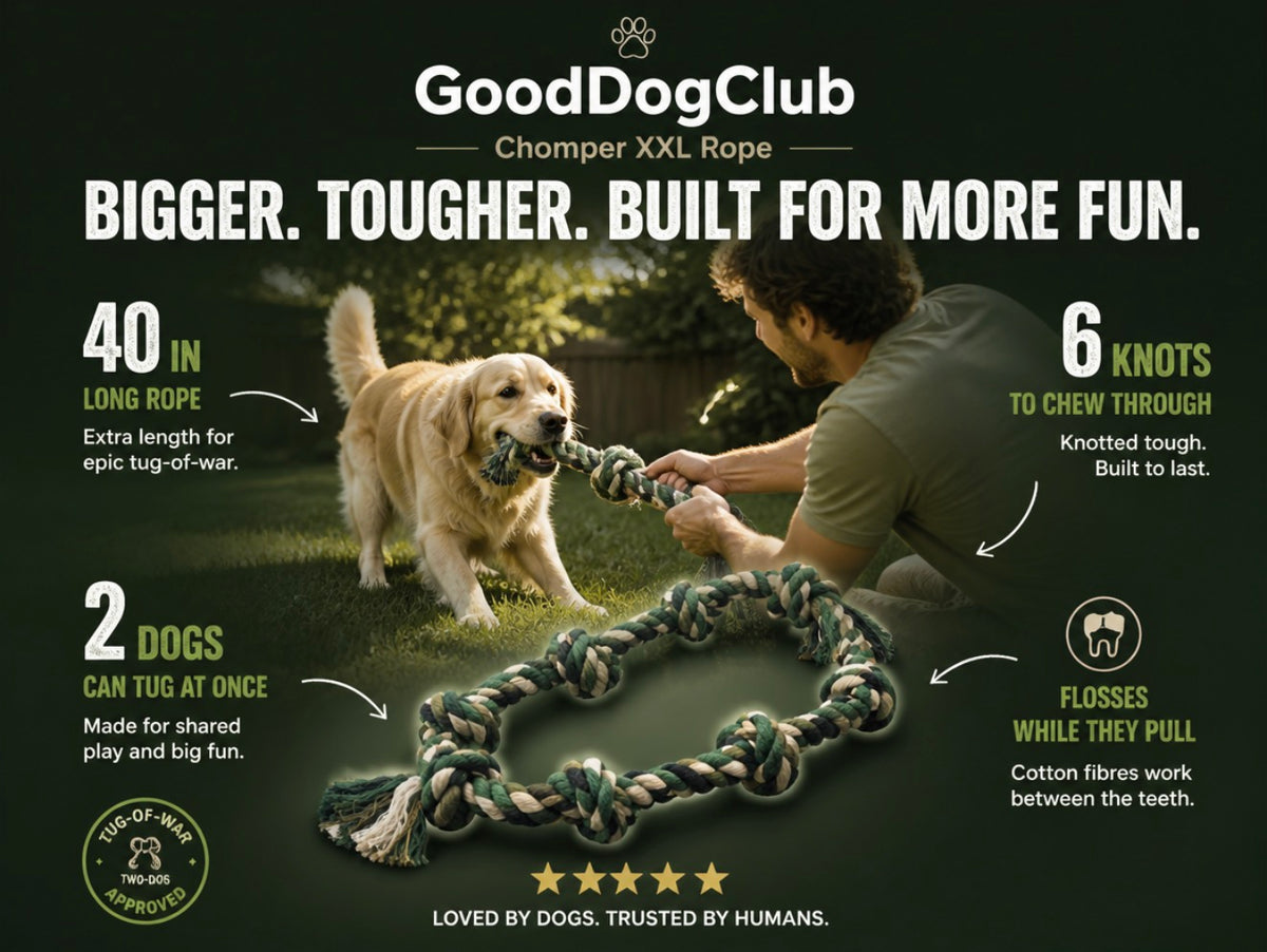 Chomper XXL tug rope—(20-100lbs+)