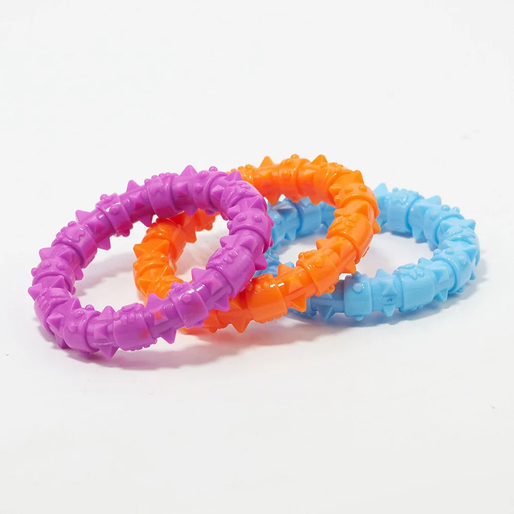 Pack of Small Thorn Ring Dog Toothbrushes