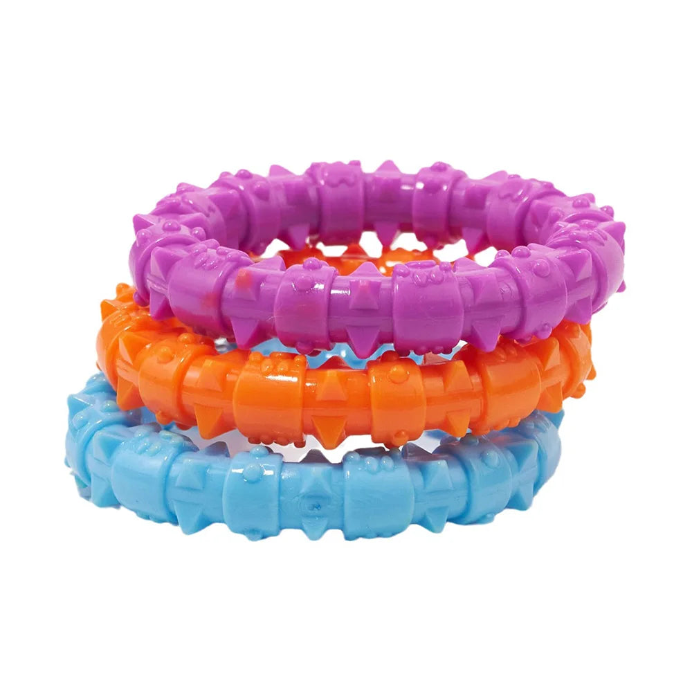 Pack of Small Thorn Ring Dog Toothbrushes