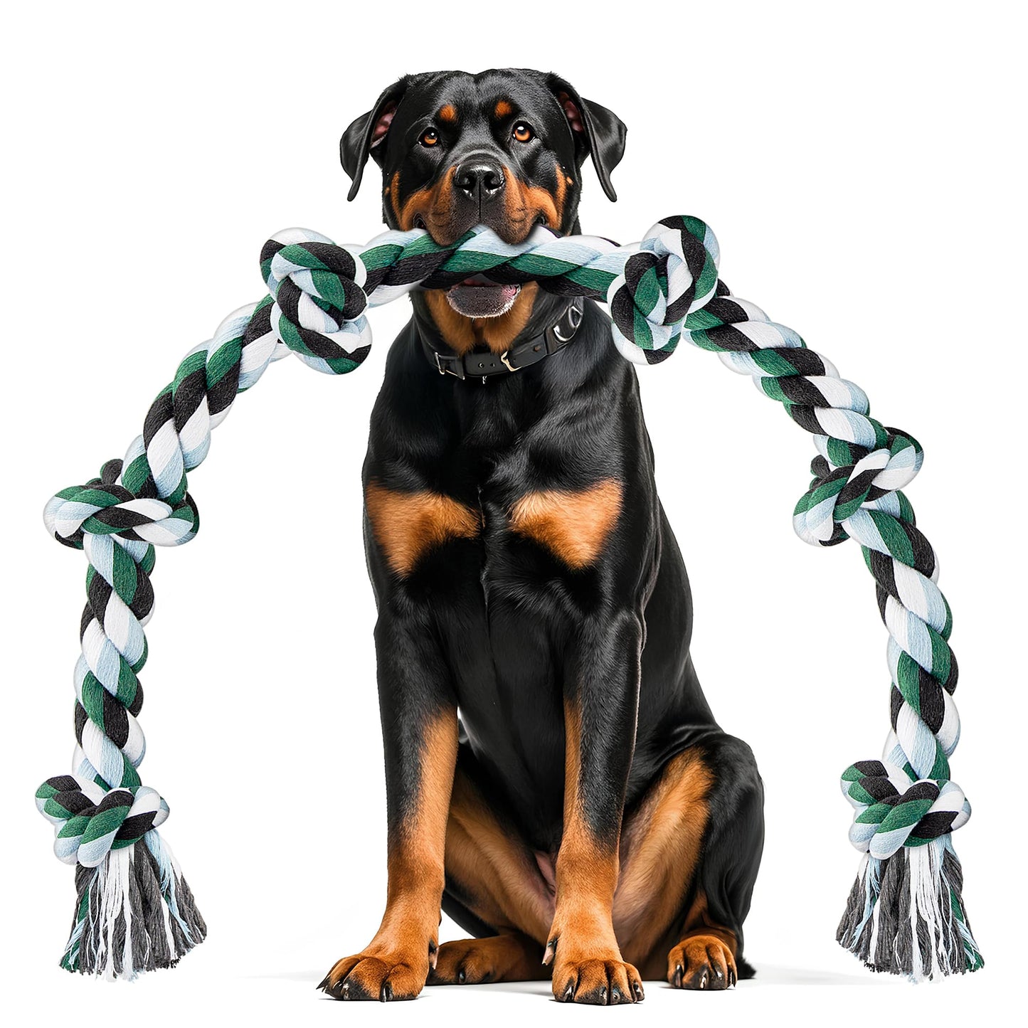 XXL Giant Rope Tug Toy — 40" 6-Knot Chew for Big Dogs