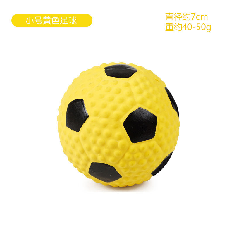 Squeaky Latex Sports Ball Chew Toy — Football, Rugby & More