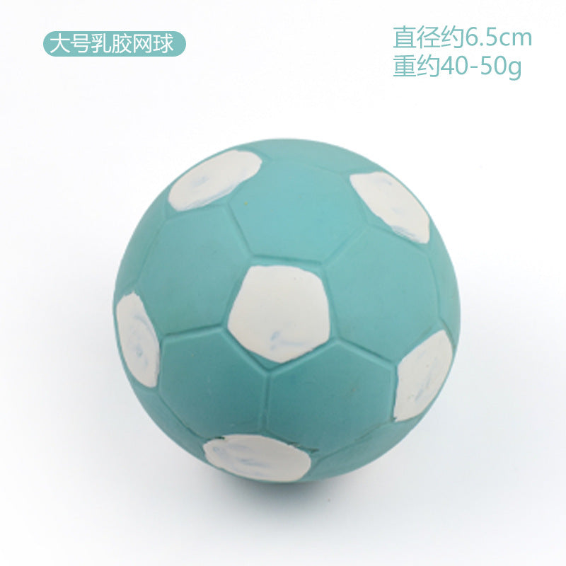 Squeaky Latex Sports Ball Chew Toy — Football, Rugby & More