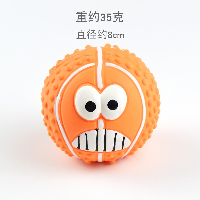 Squeaky Latex Sports Ball Chew Toy — Football, Rugby & More