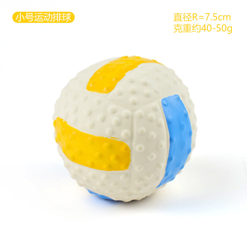 Squeaky Latex Sports Ball Chew Toy — Football, Rugby & More