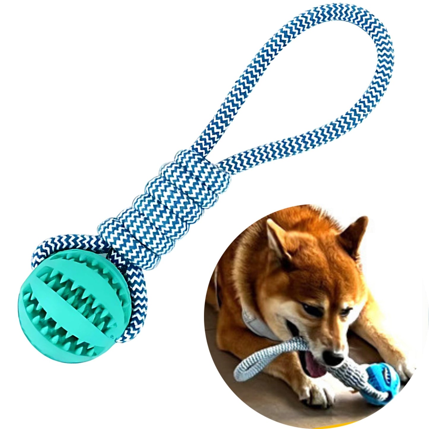 Tug Rope & Treat Ball Combo — 3-in-1 Chew Toy