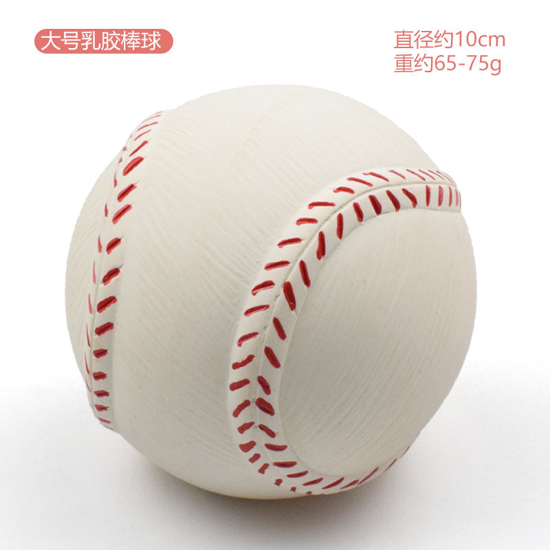 Squeaky Latex Sports Ball Chew Toy — Football, Rugby & More