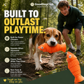 Chomper Cod dog toy with beagle
