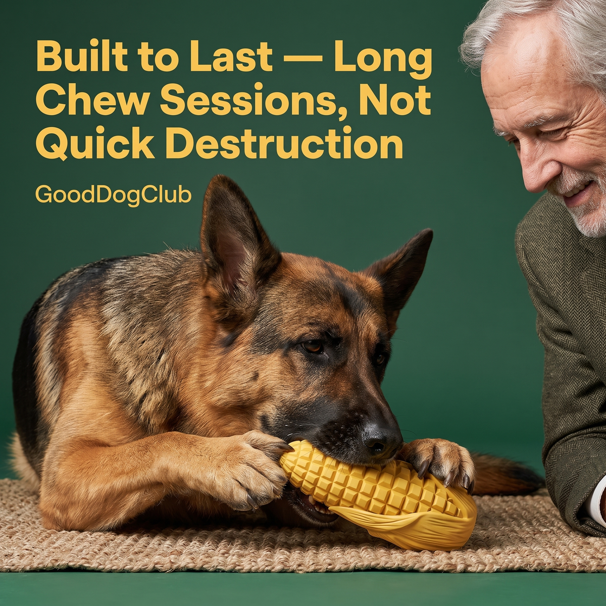 German Shepherd long chew session