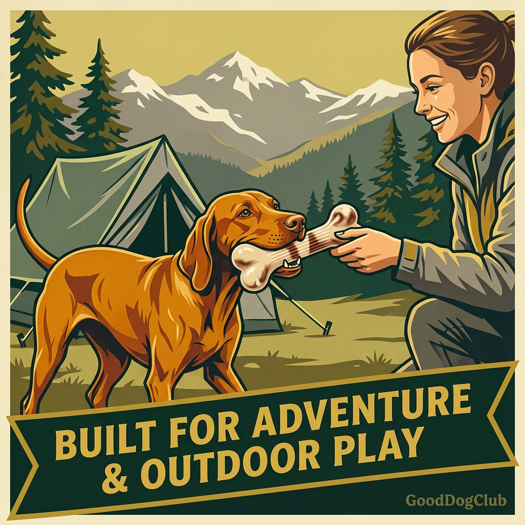 Vizsla with Chomper Bone chew toy